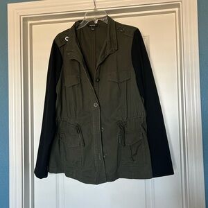 Torrid Women's Utility Jacket in Green and Black